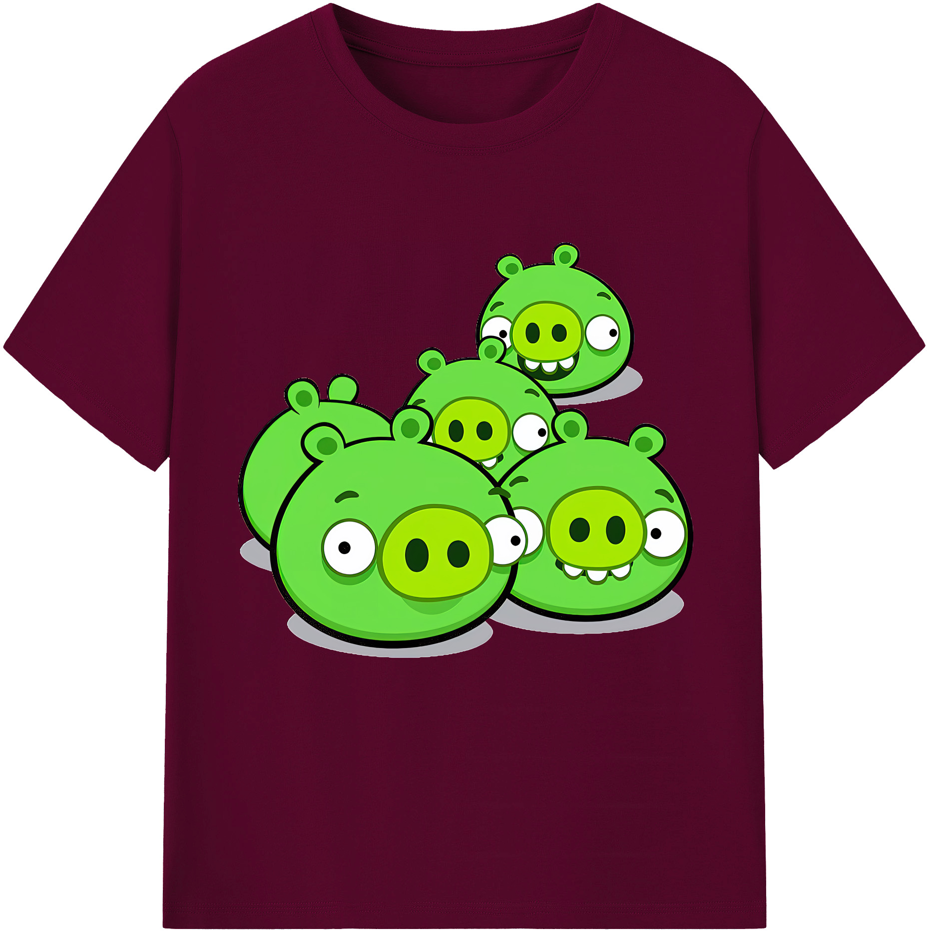 （画像用） Angry Birds アングリーバード レディースカジュアルプリントTシャツ（綿100％）